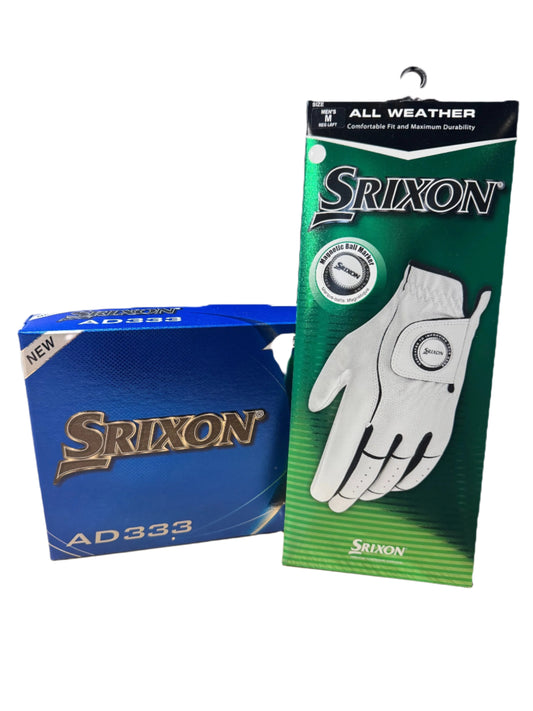 Srixon AD333 & Srixon All Weather Glove with Ball Marker PROMO